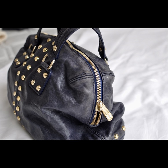 Michael Kors Soft Leather Navy Satchel - Picture 5 of 5